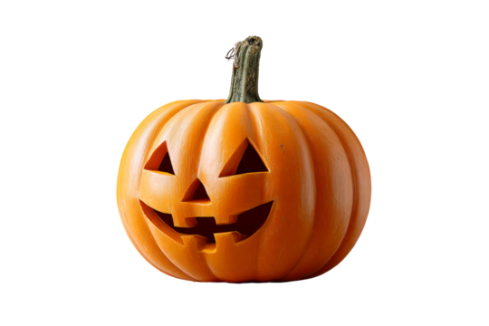 Smiling jack o lantern on transparent background