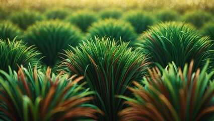 Lush green plants in nature with focus on foliage. Healthy and vibrant plant growth. Close-up of leafy vegetation in a natural environment.