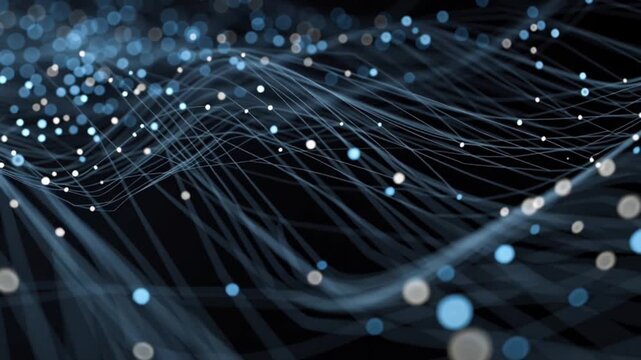 Web3 and metaverse digital data web with connected nodes symbolizing virtual worlds and decentralized networks