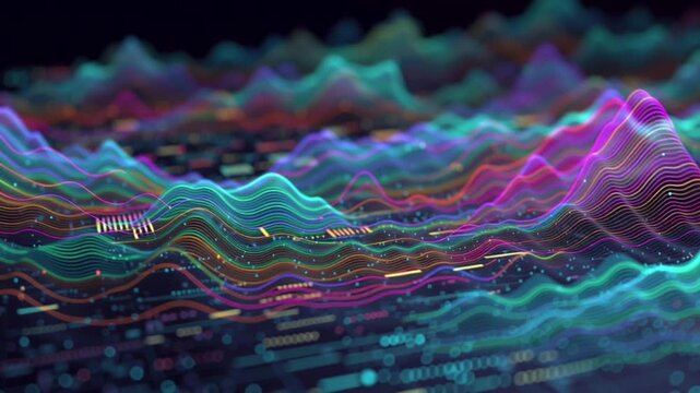 Secure healthcare data background with glowing light waves symbolizing medical data protection and cybersecurity