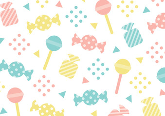 キャンディーのポップでカラフルな模様