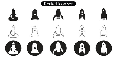 Rocket icon set