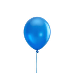 Shiny blue party balloon with a string © X02