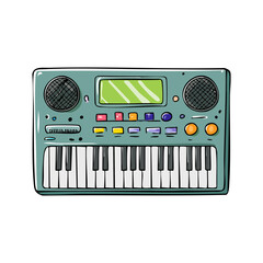 Obraz premium Cartoon piano keys illustration