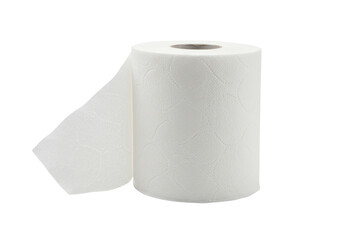 White toilet paper roll soft tissue clean hygiene product daily life household supply studio photography isolated background