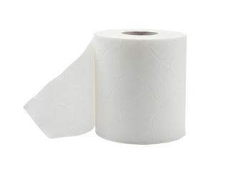 White toilet paper roll soft tissue clean hygiene product daily life household supply studio photography isolated background