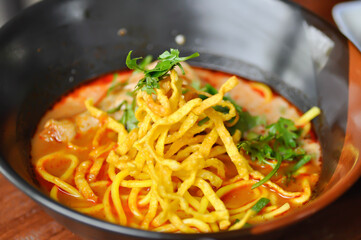 noodles or chicken curry noodles , Thai noodles