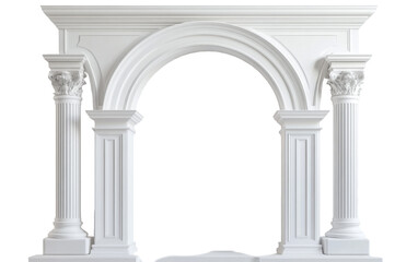 Column arch podium architecture on white background.png
