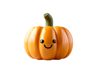 Happy pumpkin decoration with smiley face design