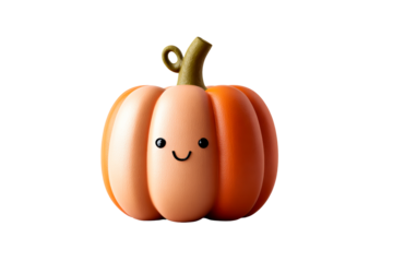 Cute pumpkin character with a cheerful expression