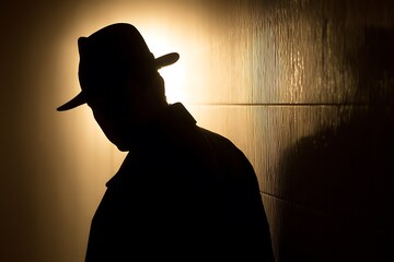 enigma offense fiction illustration featuring imaginary covert sleuth operative within outline
