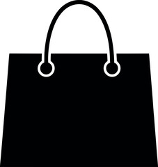 Shopping bag silhouette icon vector illustration