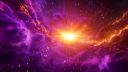 Obraz premium Bright Flash In Space. Illustration On The Theme Of Space And Space