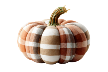 Plaid autumn decorative pumpkin