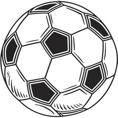 Premium Seamless Soccer Ball Vector - Black & White Geometric Football Design for Sports Branding & Merchandise