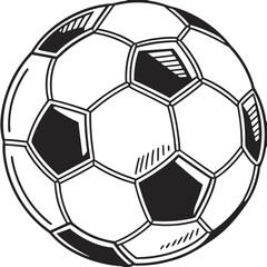 Premium Seamless Soccer Ball Vector - Black & White Geometric Football Design for Sports Branding & Merchandise