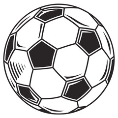 Premium Seamless Soccer Ball Vector - Black & White Geometric Football Design for Sports Branding & Merchandise
