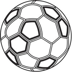 Premium Seamless Soccer Ball Vector - Black & White Geometric Football Design for Sports Branding & Merchandise