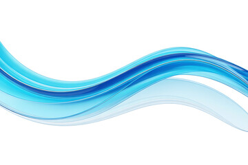 Fototapeta premium Abstract blue wave isolated on white background