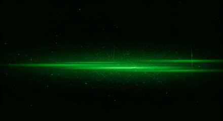 Striking green light beam effect on black background for graphic design projects