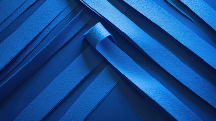 Obraz premium Blue textured foam boards arranged in layered pattern.
