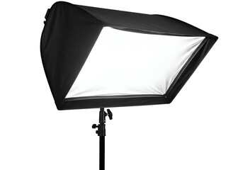 professional studio softbox lighting setup for photography in dark background