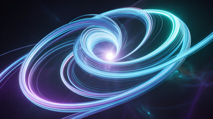 Naklejka premium Abstract spiral of light trails creates a mesmerizing and dynamic effect