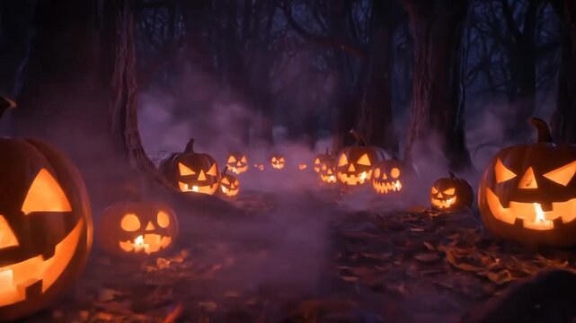 jack o lantern in the night
