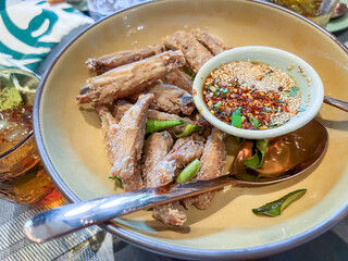 Savory Chicken Wings with Spicy Dipping Sauce