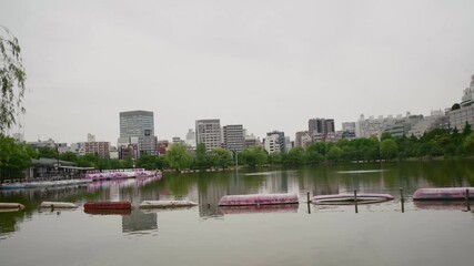  Tokyo, Japan - 10 july 2025 Shinobazu Pond in Ueno park . 