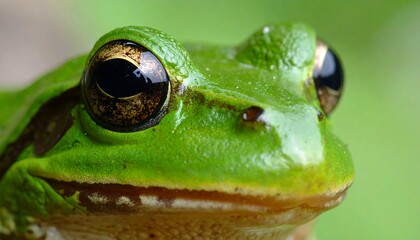 Close-up of a vibrant green frog (1)