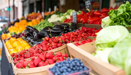 Fresh produce at a market stall