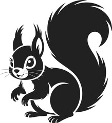 Squirrel, playful rodent with bushy tail, charming woodland creature, perfect for outdoor themes, nature illustrations, and playful designs