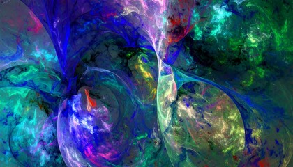 Abstract fractal swirls of color