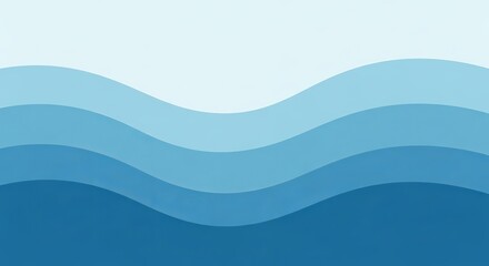 A serene gradient of ocean blue waves, creating a calming and peaceful atmosphere.
