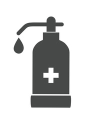 hand sanitizer bottle vector on white background. hand sanitizer icon