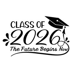Class of twenty six graduation celebration graduation cap