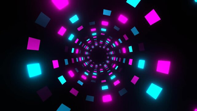Pink and Cyan Flashing Rotation Lights Background VJ Loop in 4K