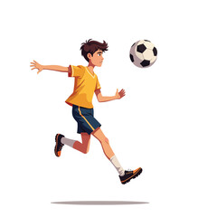 Obraz premium Professional Football Player Cartoon Vector
