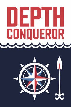 Harpunenfischen Vektor Poster &ndash; Typografie Ozean Design