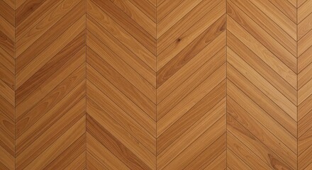 Chevron Parquet Flooring A Detailed Overhead View of Seamless, Oiled Teak for Design
