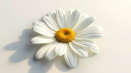 Close up shot of white daisy