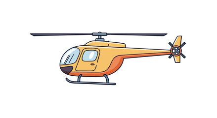 Flying high above in a bright yellow helicopter with a skilled pilot navigating the skies efficiently