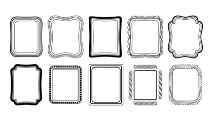 Elegant Collection of Vector Frames for Design and Decoration Ideal for Invitations Certificates and Creative Projects
