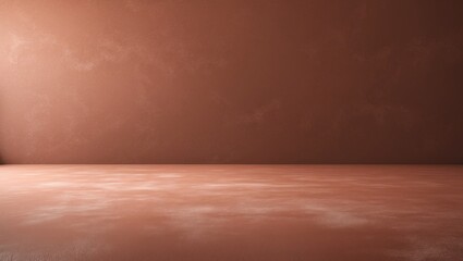 A vast, flat, reddish surface under a hazy, reddish-brown sky, creating an otherworldly landscape.
