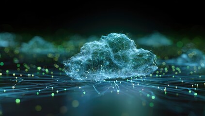 Abstract cloud network graphic