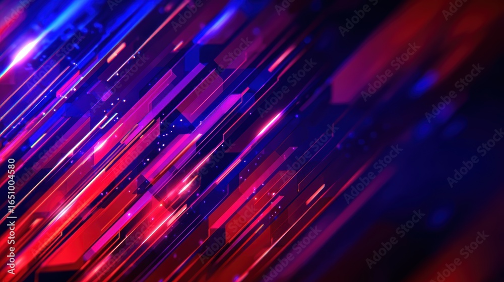 Wall mural vibrant abstract background with dynamic lines and glowing elements, perfect for digital designs or 