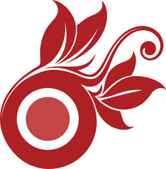 vector illustration of a red flower