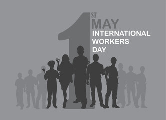 vector illustration of international labor day card