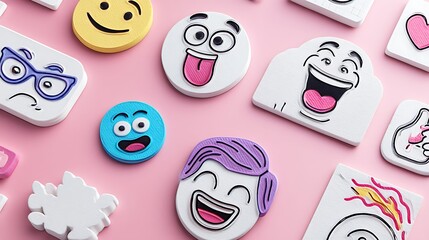 Obraz premium Humorous social media posts filled with funny memes, jokes, and playful graphics for April Fools', designed to entertain and engage followers.